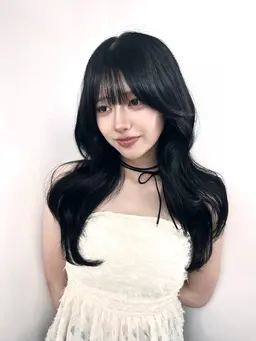 【ご新規様限定クーポン❗️】似合わせカット✂️+透明感カラー🩵+韓国艶tr+コテ巻きスタイリング⭕️【ミニモ限定】