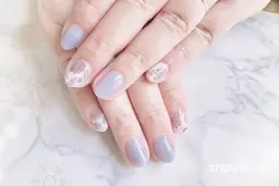 ワンカラー+シンプルアート(ホイル)