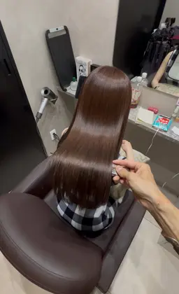 (髪質改善スタンダード)美髪縮毛+カット+髪質改善トリートメント