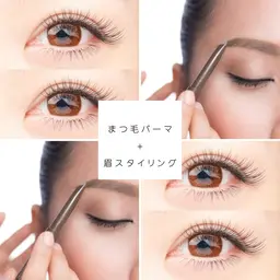 毛先角度調整まつ毛パーマ+眉スタイリング/眉カット込み¥5700