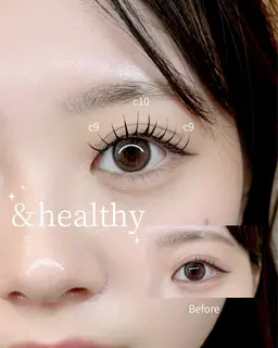 【ミニモ限定価格】＆ヘルシー(アンドヘルシー)🤎マツエク×マツパ  80本🤎  ￥11,220→¥5,500