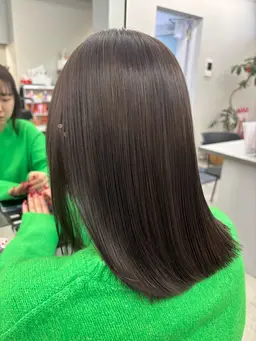 柔らか透明感🍀ブリーチなしWカラー／赤み消し・肌映えベージュ🫧