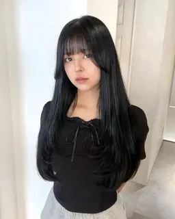 【💙就活生必見💙】透明感たっぷり暗髪艶カラー✨️