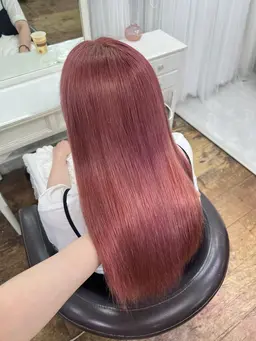 前髪カット+ブリーチカラー+トリートメント