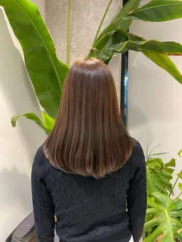 straight retouch + shampoo blow