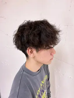 メンズマッシュカット+パーマ【ツイストスパイラル】