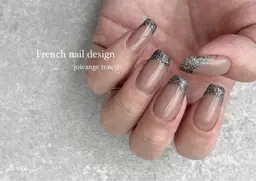 ハンド💅🏻【オフあり】バーチャルフレンチ🧤ベースカラー有りのフレンチになります✨