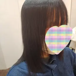 前髪カット＋クロスパーマ…前髪割れ直し/前髪縮毛