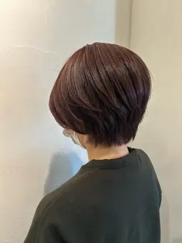 【白髪染め】うる艶ヘアカラー💙トリートメント＋ショートカット✂️