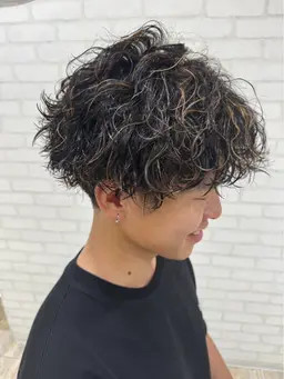 メンズカット、パーマ