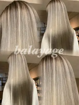 【岡山バレイヤージュカラー】カット+(ケアブリーチ&カラー)+4ステップ超音波トリ