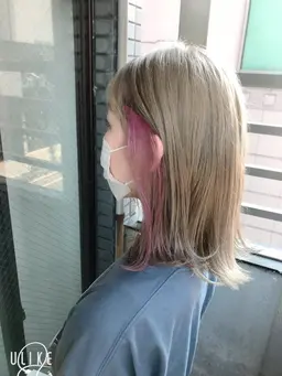 🐰全体カラー＋ブリーチイヤリングカラー＋トリートメント