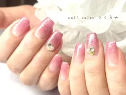 NEW🍸ビジューアート2本付シャンパングラデ(全15色)🍸【オフなし︎🌟パラジェル使用】