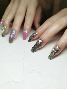 【10本長さ出しのみ】美フォルムクリア(透明)仕上げ✨事前相談でスーパーロング(+¥500)対応◎