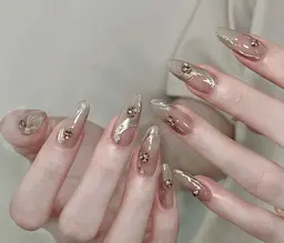 【チップスカルプ】《長さ出し》アート10本·パーツつけ放題11980