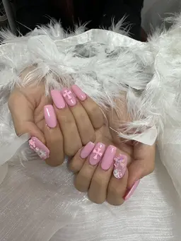 🍒チップ＋ジェル長さだし⭐️持ち込みデザイン⭐️アート4️⃣本