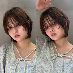 【本日限り🌈】似合わせカット+艶カラー+高保湿ナノスチームトリートメント付き✨️【ショート･ボブ･レイヤーカット】