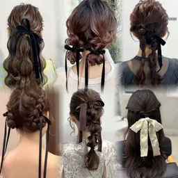 お呼ばれヘアセット🕊選べるリボン付き𓍯ハーフアップ+編みおろし+ツイン+シニョン 相談◎
