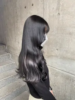 🤍重くない暗髪🤍ブルーブラックやコリアンブラック🇰🇷就活や実習にも対応した暗染めが可愛い🇰🇷ワンカラー🤍