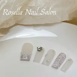 【定額デザイン】冬のマグネット×パールネイル(ジェルオフ+550円+30min/長さだしオフ+1100円+30min)