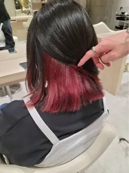 【ブリーチ１回のみ】インナーカラー＋全体カラー👾