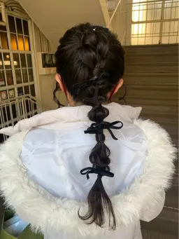 【♡パーティーや結婚式に♡】ハーフアップ、編みおろしセット（#ヘアセット/韓国風）