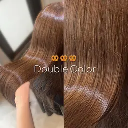 【しっかり発色】ブリーチなしイルミナダブルカラー🩵髪質改善前処理付き🩵