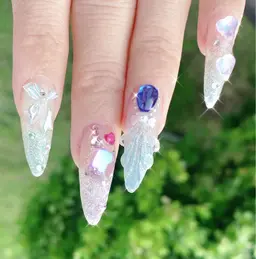 【スカルプ】ラメグラデ😍マグネットワンカラー10本💖ジェル長さだし🤩臭い匂いない🤩ラメネイル🦋可愛いネイル💕