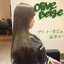 🌿オリーブカラー🌿ブリーチなしのオリーブカラーとなります。白染め・リタッチはできません。