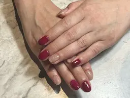 ⭐︎オフあり⭐︎【Jrネイリスト】ジェルワンカラーorラメグラデーション¥3000