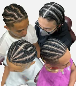 【メンズに人気💫】2ブロコーンロウ(地毛のみ)ドゥーラグもプレゼント🎁(数量限定)