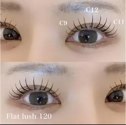 【60分】オフ込Wフラットorシングルフラットラッシュ💖LED+500円【60束/80束/100本/120本】