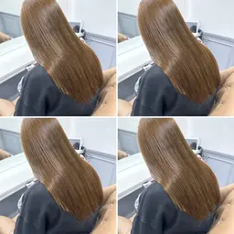 🌸ケアカラー＋トリートメント＋超音波アイロン🌸【ワンカラー・イルミナカラー・ベージュ・オリーブ・ブラウン・髪質改善】