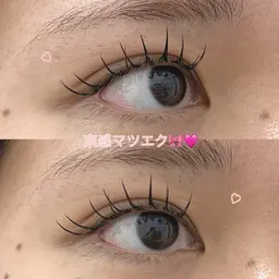 🍒Wフラットラッシュ【80本】付け足し🆗👌🏻コーティング仕上げ付き🪄まつ毛を上下で挟み込んで長持ち🎶🎀