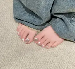 【フットネイル】マグネットワンカラー(1色) ソフトジェルオフ込み(他店施術もOK) ※フット甘皮ケア込み