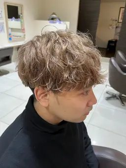 メンズカット×パーマ×眉カット