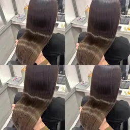 カット+地毛風ストレート+Aujua+超音波アイロン 【髪質改善】【巻ける、結べる】【美髪・レイヤー】