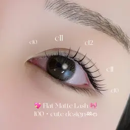 【7月🌺】束感マツエク🧡フラットラッシュ120本ᕷ⋆͛*