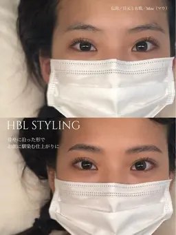 HBL&アイブロウスタイリング(マップブロー)   【骨格を元に似合う形を分析】　左右差も整います✨