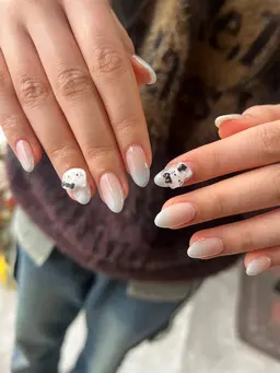 シンプル(ミラー・フレンチ・グラデーション)オフ無料💭