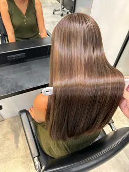 【ブリーチ毛やハイダメージヘア専用⭐️】髪質改善アブソリュートケラチントリートメント※矯正では無いのでくせっ毛伸びません