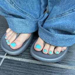 Jrネイリスト施術　ジェルフットワンカラー（オフなし）💅