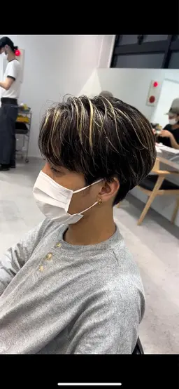 センターパートハイライト