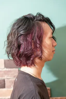 メンズカット＋ブリーチ＋艶カラー＋潤いスチーム