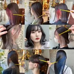 《🩷️不動の人気No.1メニュー🩷️》インナーカラー（ブリーチ有）+全体カラー+シャンプーブロー