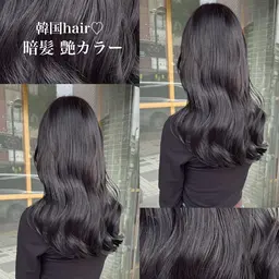 【透ける暗髪💠】ツヤ感たっぷり❕暗髪ワンカラー＋保湿トリートメント💠