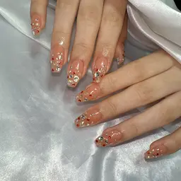 【HANDオフあり】90分パーツつけ放題+ワンカラーorラメグラデーション