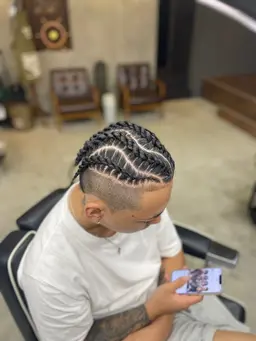 コーンロウ(cornrow)1本