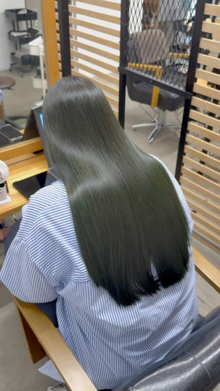 縮毛矯正とカラー同時に