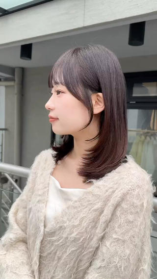 ミディアム カラー 美髪/レイヤー 表参道/ヒロキのヘアスタイル